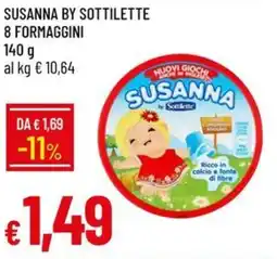 IperFamila Susanna by sottilette 8 formaggini offerta