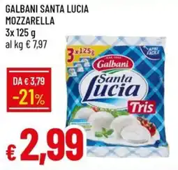 IperFamila Galbani santa lucia mozzarella offerta