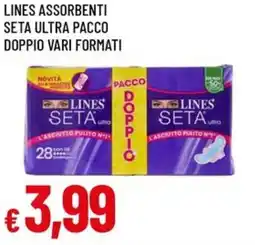 IperFamila Lines assorbenti seta ultra pacco doppio vari formati offerta