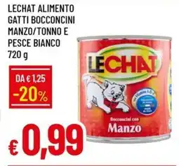 IperFamila Lechat alimento gatti bocconcini manzo/tonno e pesce bianco offerta