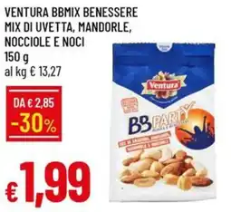 IperFamila Ventura bbmix benessere mix di uvetta, mandorle, nocciole e noci offerta