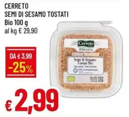 IperFamila Cerreto semi di sesamo tostati bio offerta