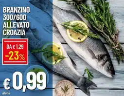 IperFamila Branzino 300/600 allevato croazia offerta