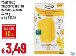 IperFamila Tonitto lo stecco sorbetto mango&passion offerta