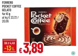 IperFamila Ferrero pocket coffee gelato offerta
