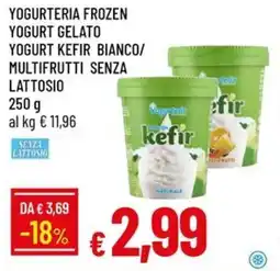 IperFamila Yogurteria frozen yogurt gelato yogurt kefir bianco/ multifrutti senza lattosio offerta