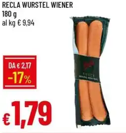 IperFamila Recla wurstel wiener offerta
