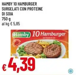IperFamila Hamby 10 hamburger surgelati con proteine di soia offerta
