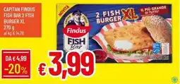 IperFamila Capitan findus fish bar 2 fish burger XL offerta