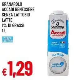 IperFamila Granarolo accadì benessere senza lattosio latte 1% di grassi offerta