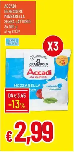 IperFamila Accadì benessere mozzarella senza lattosio senza lattosio offerta