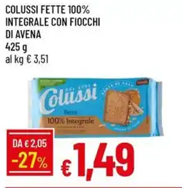 IperFamila Colussi fette 100% integrale con fiocchi di avena offerta