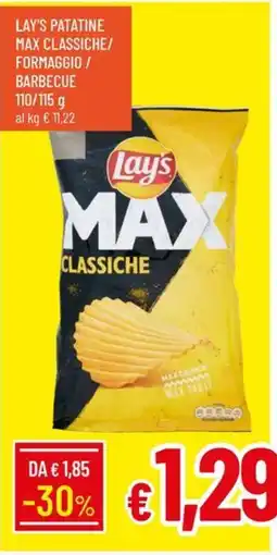 IperFamila Lay's patatine max classiche/ formaggio/ barbecue offerta