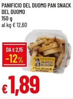IperFamila Panificio del duomo pan snack del duomo offerta