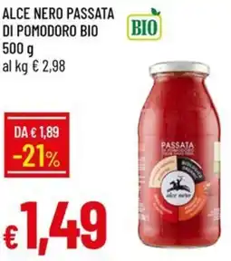IperFamila Alce nero passata di pomodoro bio offerta