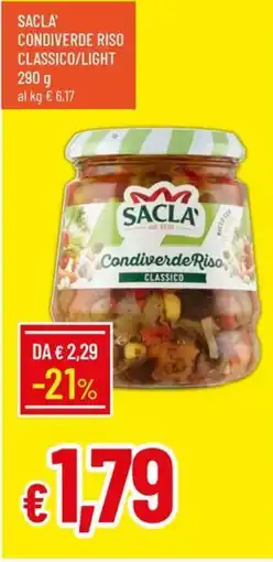 IperFamila Sacla' condiverde riso classico/light offerta
