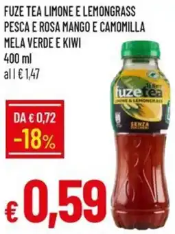 IperFamila Fuze tea limone e lemongrass pesca e rosa mango e camomilla mela verde e kiwi offerta