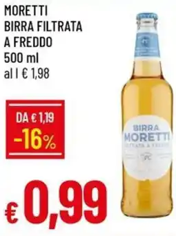 IperFamila Moretti birra filtrata a freddo offerta