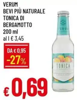 IperFamila Verum bevi più naturale tonica di bergamotto offerta