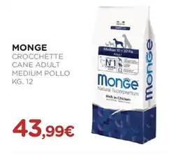 Arcaplanet Monge crocchette cane adult medium pollo offerta