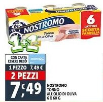 Deco Supermercati Nostromo tonno all'olio di oliva offerta