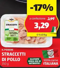 ALDI Il podere straccetti di pollo offerta