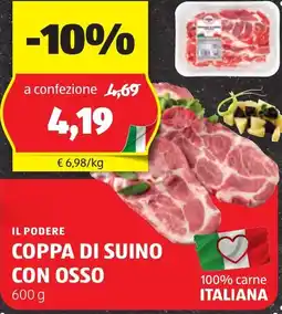 ALDI Il podere coppa di suino con osso offerta
