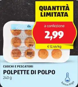 ALDI Cuochi e pescatori polpette di polpo offerta