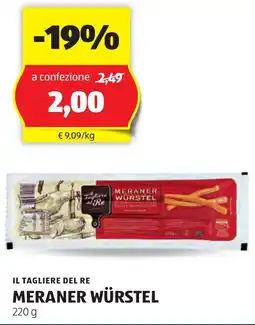 ALDI Il tagliere del re meraner würstel offerta
