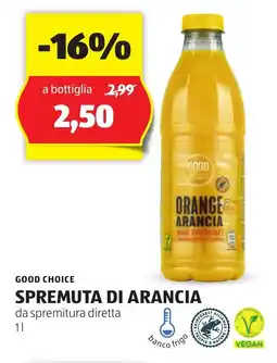 ALDI Good choice spremuta di arancia offerta