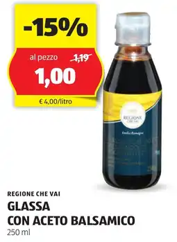 ALDI Regione che vai glassa con aceto balsamico offerta