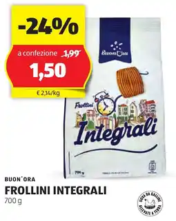 ALDI Buon'ora frollini integrali offerta