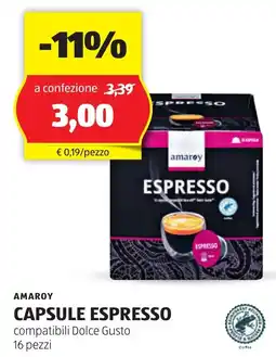 ALDI Amaroy capsule espresso offerta