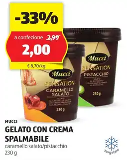 ALDI Mucci gelato con crema spalmabile offerta