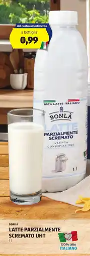ALDI Bonlà latte parzialmente scremato uht offerta