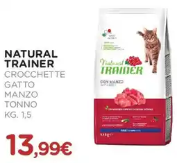 Arcaplanet NATURAL TRAINER Crocchette gatto manzo tonno offerta