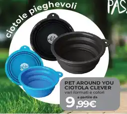 Arcaplanet Pet around you ciotola clever vari formati e colori offerta