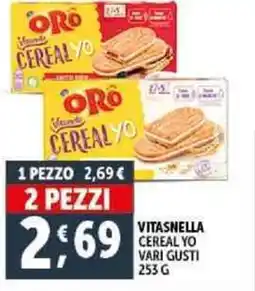 Deco Supermercati Vitasnella cereal yo vari gusti offerta