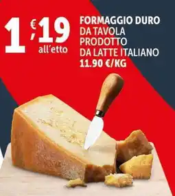 Deco Supermercati Formaggio duro da tavola prodotto da latte italiano offerta