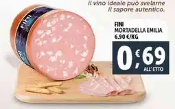 Deco Supermercati Fini mortadella emilia offerta