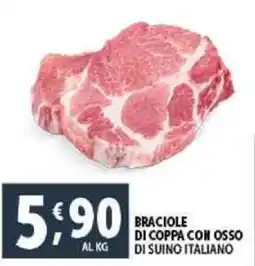 Deco Supermercati Braciole di coppa con osso di suino italiano offerta