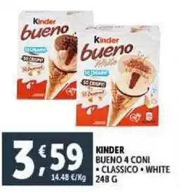 Deco Supermercati Kinder bueno 4 coni offerta
