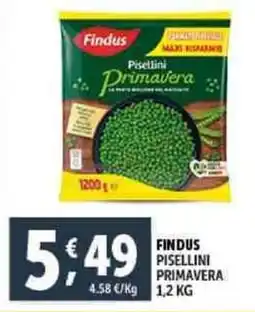 Deco Supermercati Findus pisellini primavera offerta