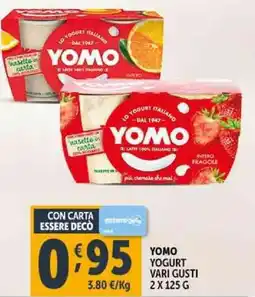 Deco Supermercati Yomo yogurt vari gusti offerta