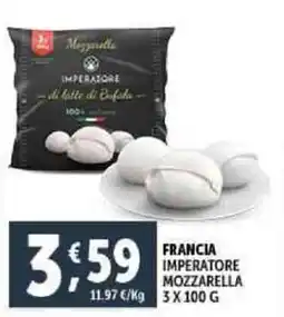 Deco Supermercati Francia imperatore mozzarella offerta
