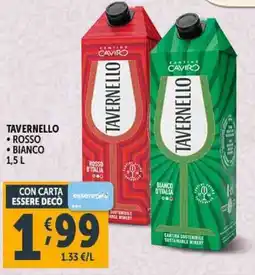 Deco Supermercati Tavernello rosso bianco offerta