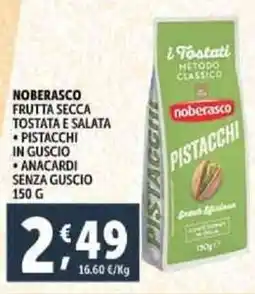 Deco Supermercati Noberasco frutta secca tostata e salata offerta