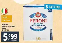 Deco Supermercati Peroni nastro azzurro birra offerta