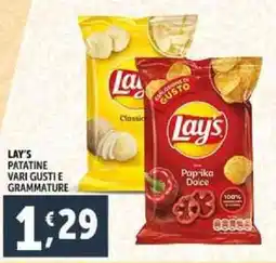 Deco Supermercati Lay's patatine vari gusti e grammature offerta