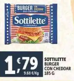 Deco Supermercati Sottilette burger con cheddar offerta